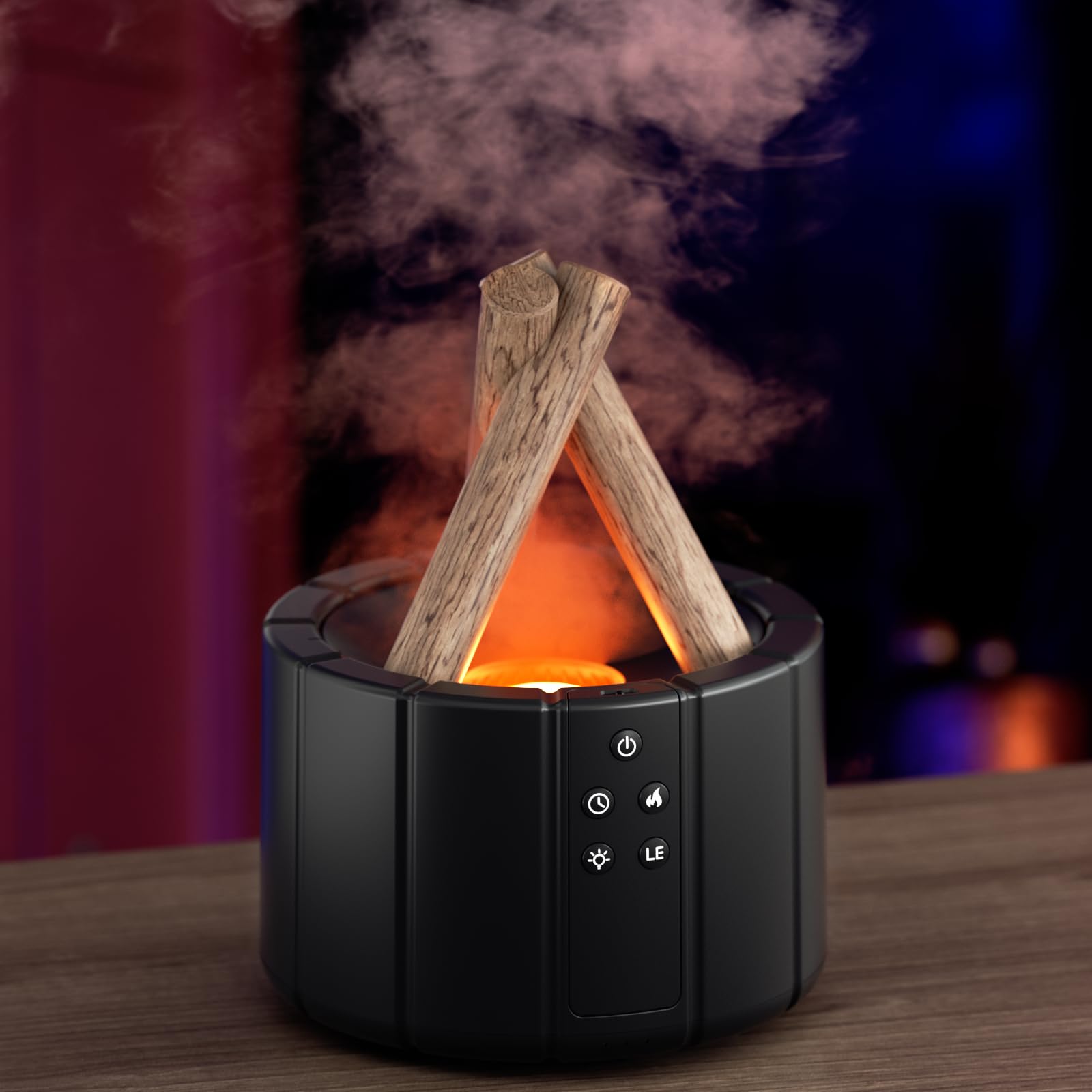 Simulated Flame Aroma Diffuser & Cool Mist Humidifier with LED