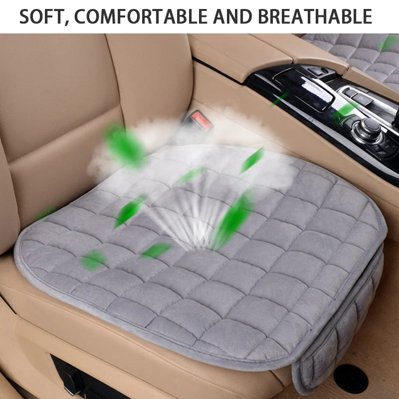 Universal Plush Car Seat Cover - Winter Warmth & Anti-Slip Comfort