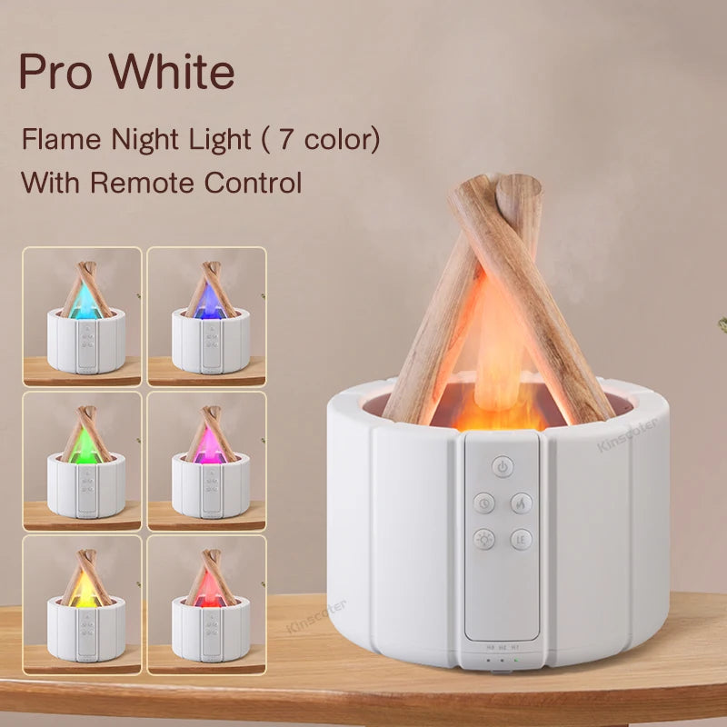 Simulated Flame Aroma Diffuser & Cool Mist Humidifier with LED