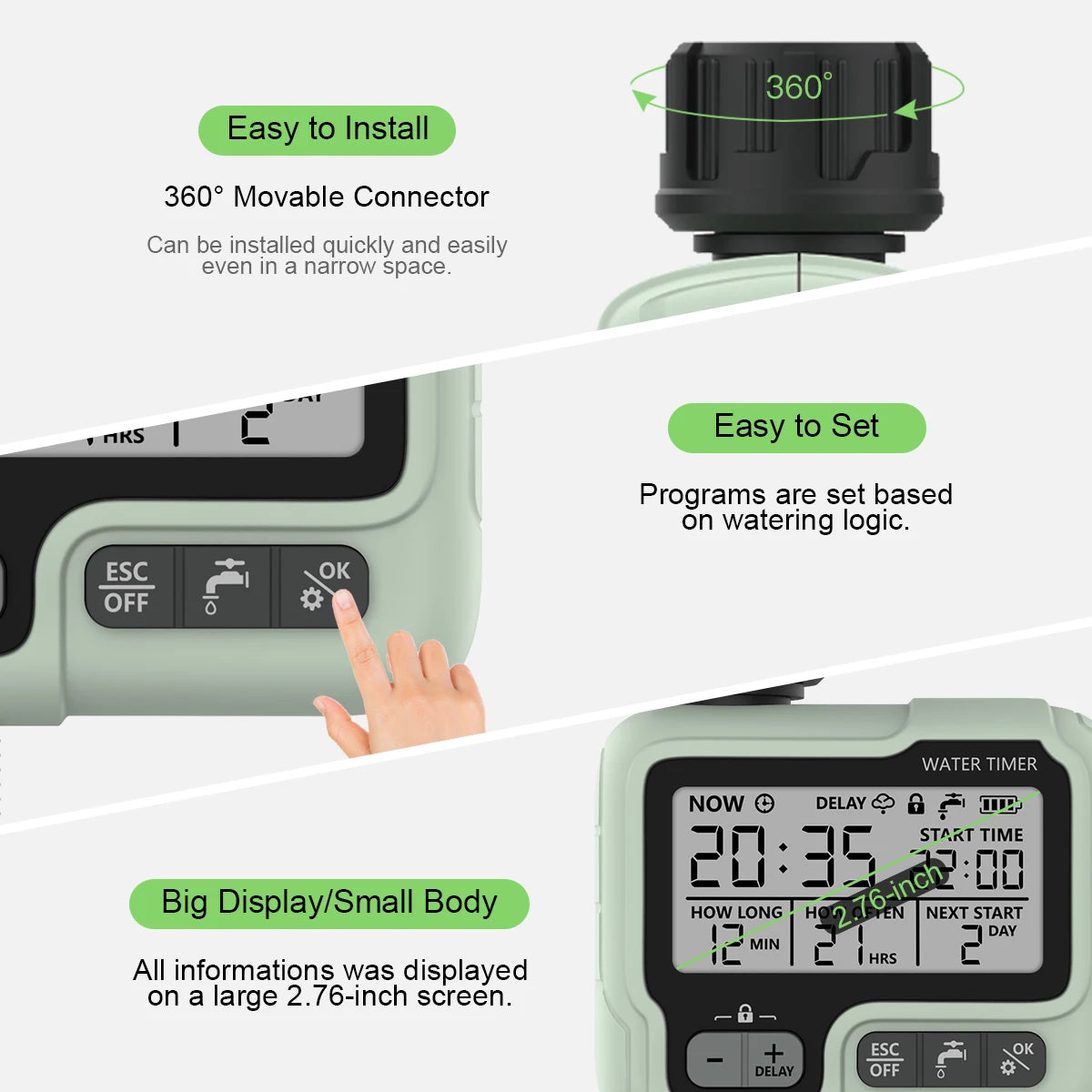 HCT-322 Smart Garden Water Timer – Digital Irrigation System for Efficient Outdoor Watering