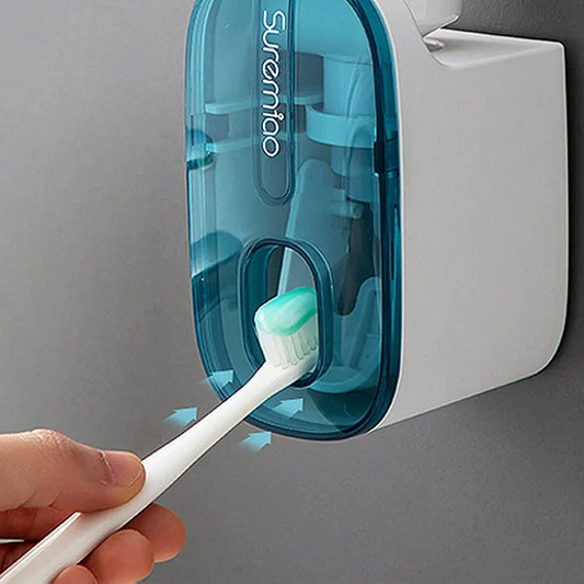 Automatic Toothpaste Dispenser & Toothbrush Holder - Wall Mount