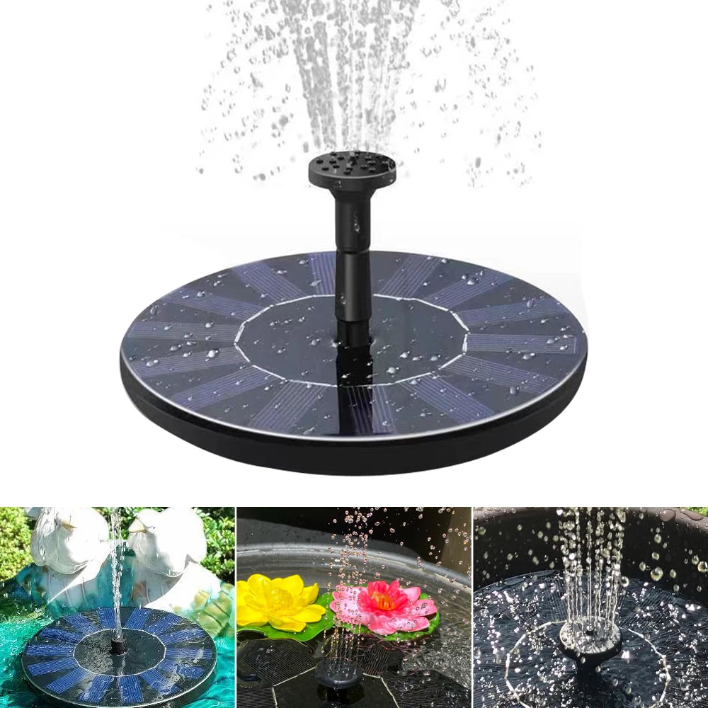 Solar-Powered Floating Garden Fountain