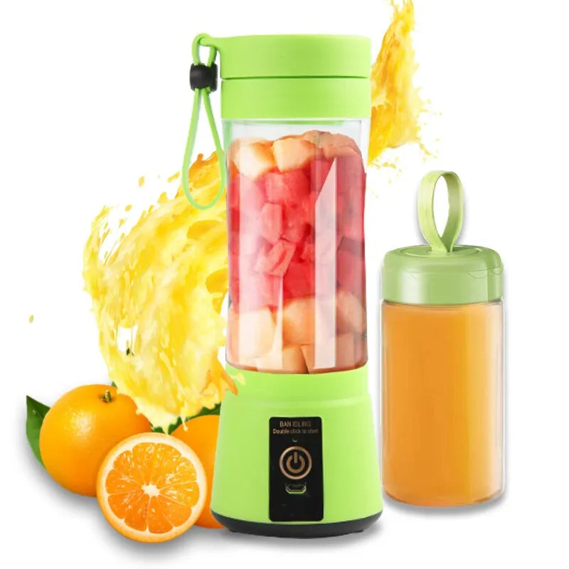 Fruit Juice Blender - Portable USB Rechargeable 6-Blade