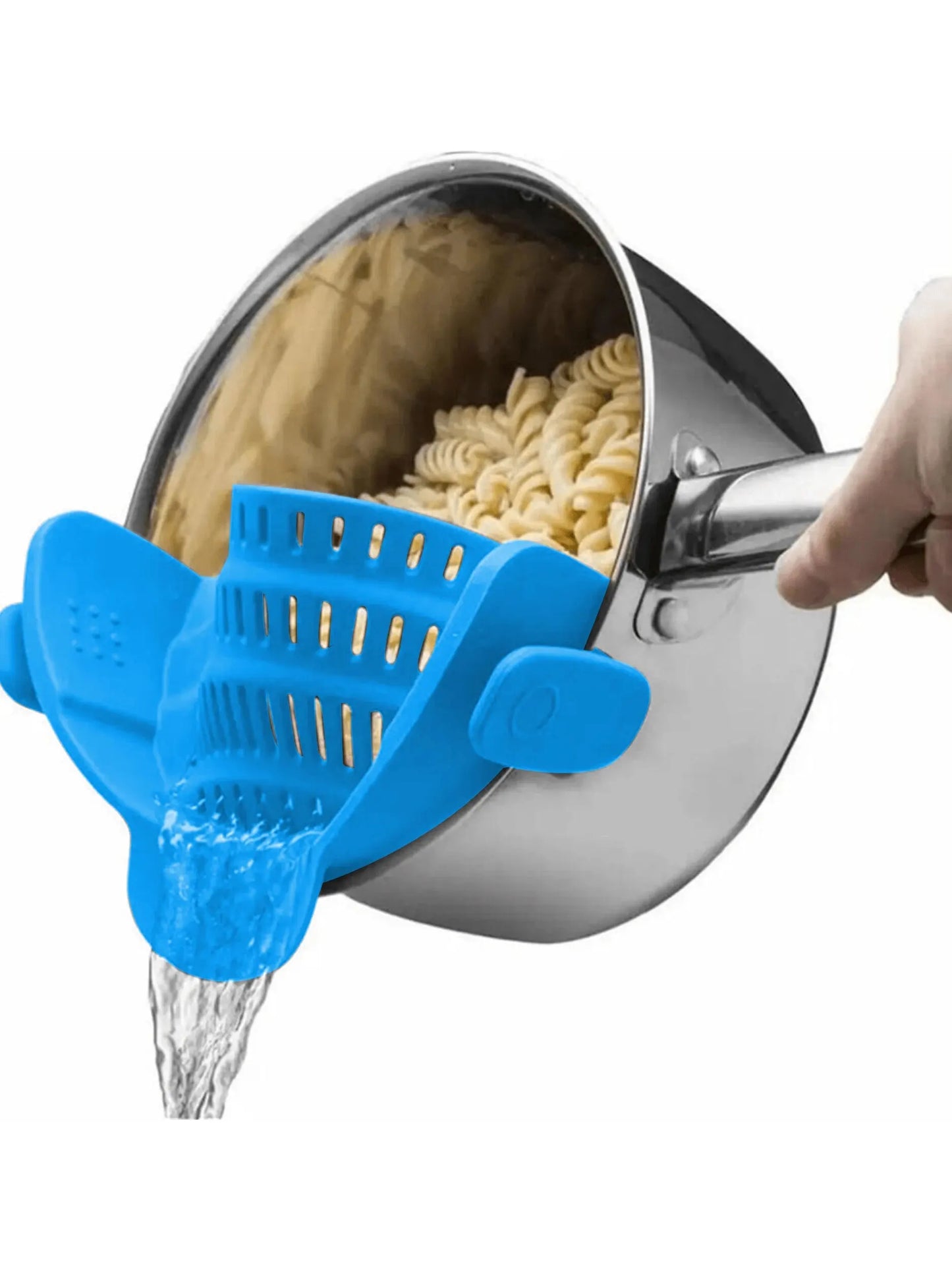 Silicone Clip-On Strainer - Easy Clip Handheld Drainer for Pots, Pans, and Bowls