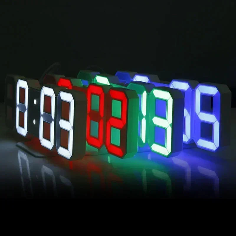 3D LED Digital Alarm Clock with Date & Temperature Display