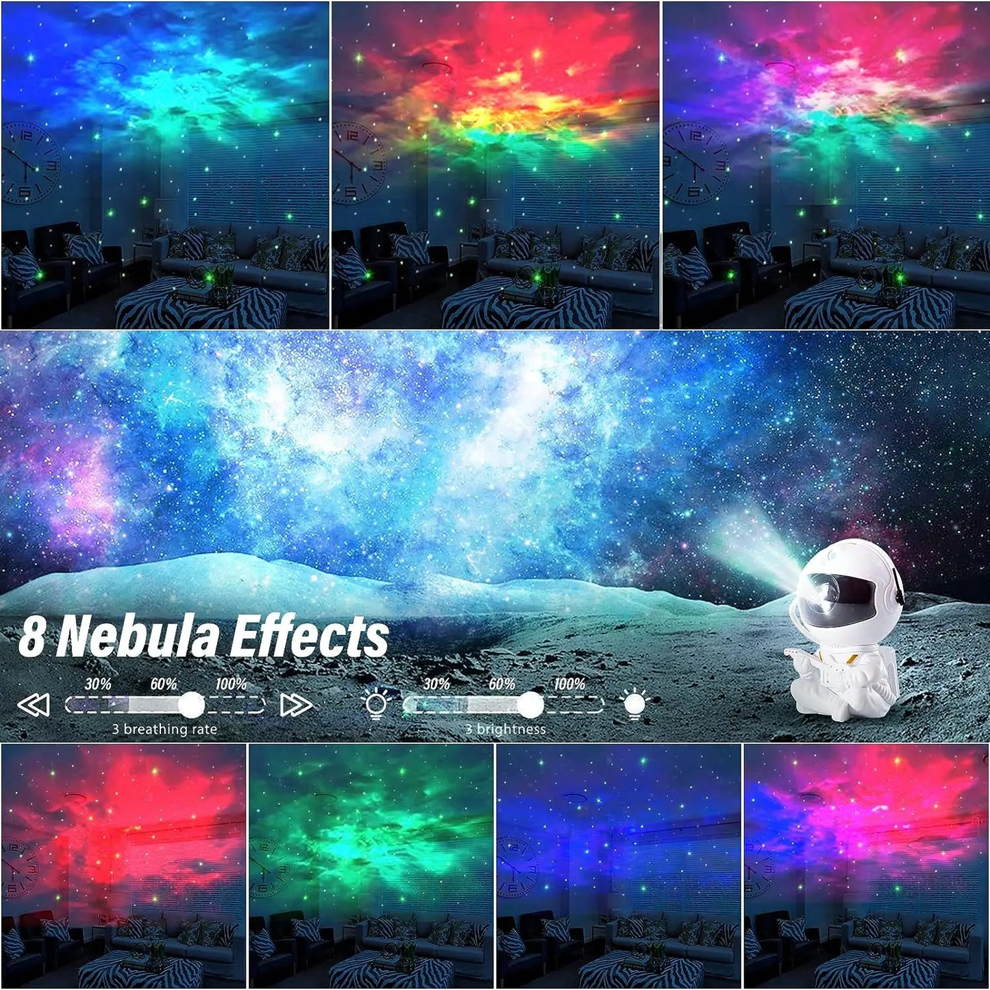 Astronaut Galaxy Star Projector - LED Night Light