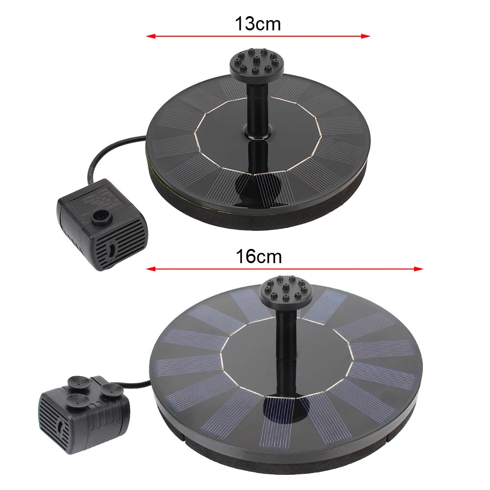 Solar-Powered Floating Garden Fountain