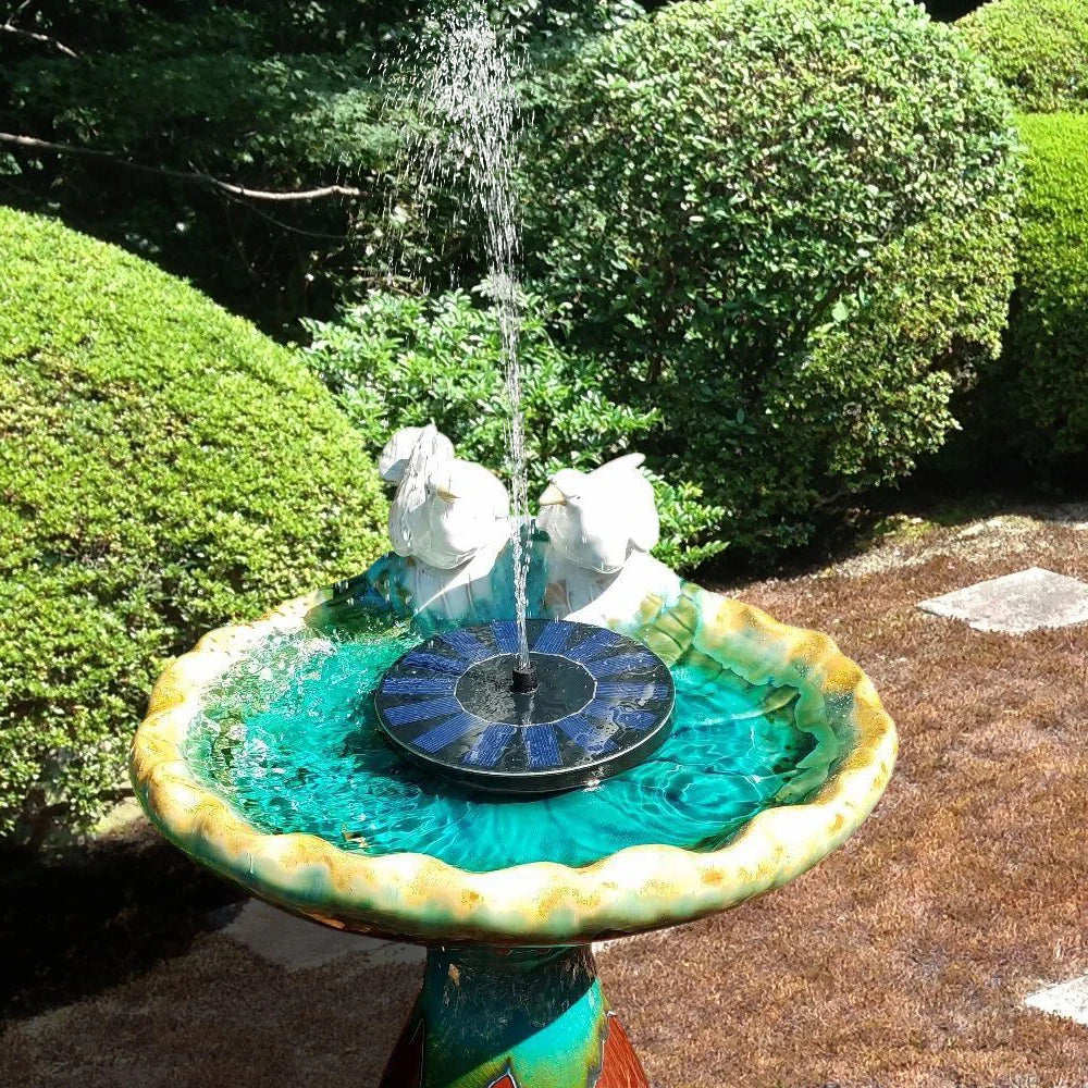 Solar-Powered Floating Garden Fountain