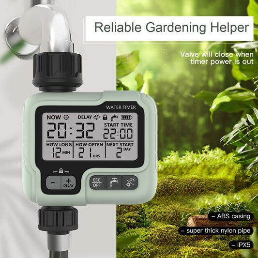 HCT-322 Smart Garden Water Timer – Digital Irrigation System for Efficient Outdoor Watering