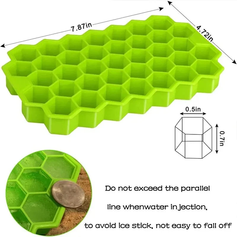 37-Cube Honeycomb Ice Tray - DIY Ice Mold