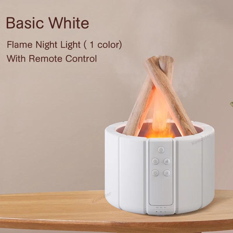 Simulated Flame Aroma Diffuser & Cool Mist Humidifier with LED