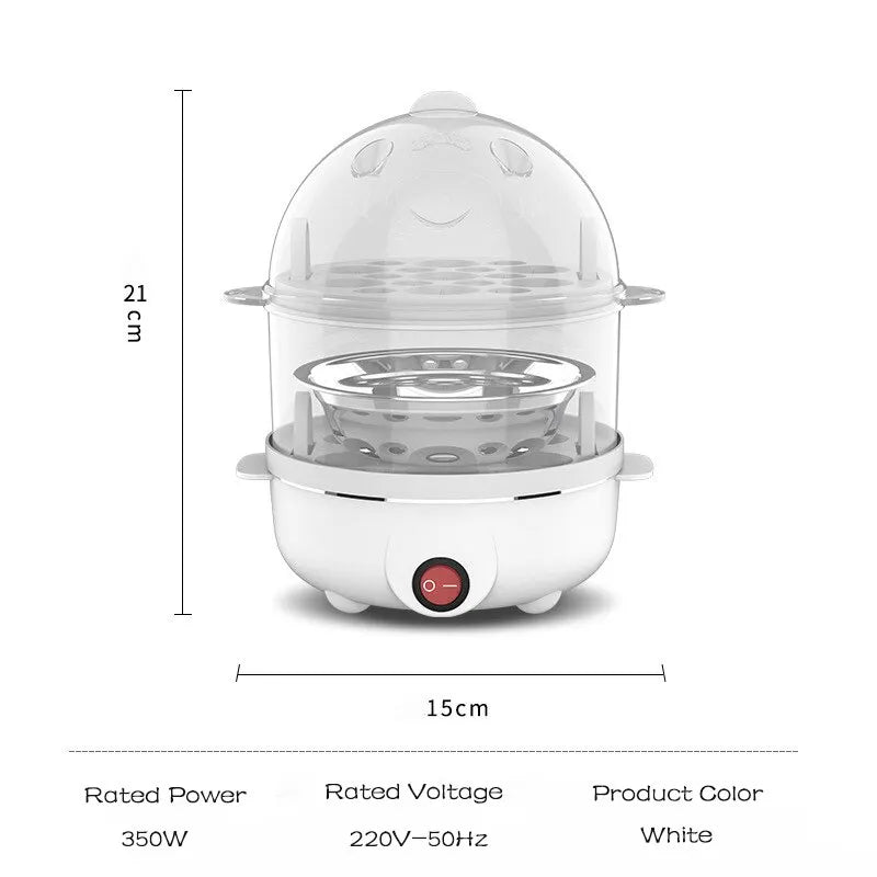 220V Double Layer Egg Boiler & Steamer