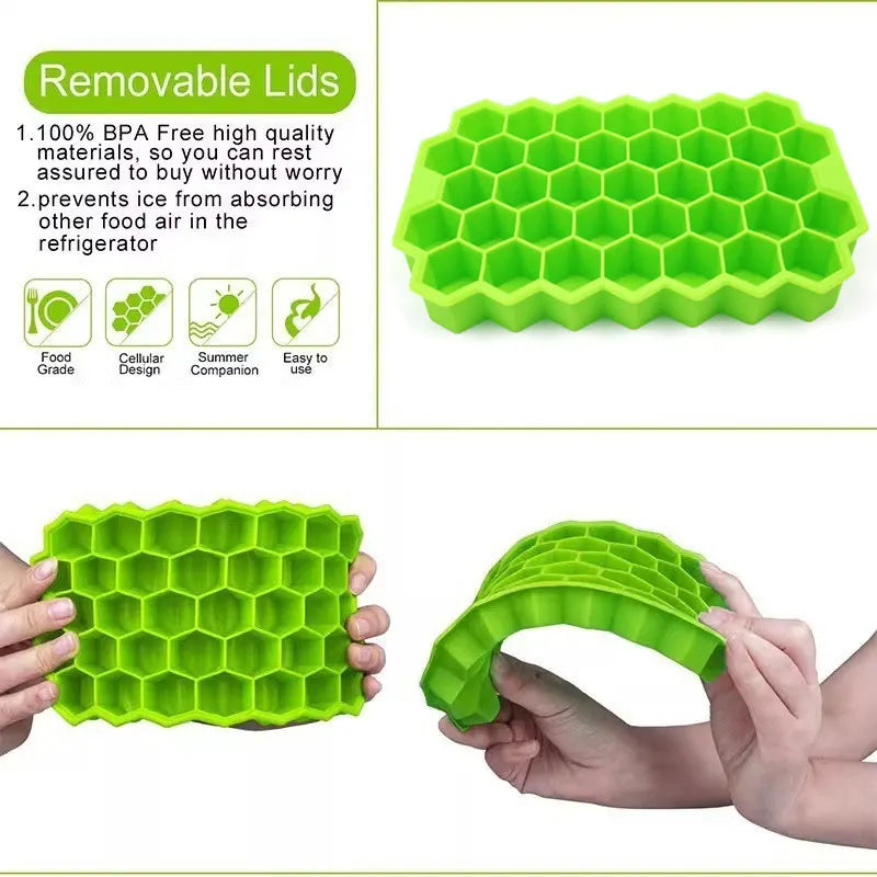 37-Cube Honeycomb Ice Tray - DIY Ice Mold