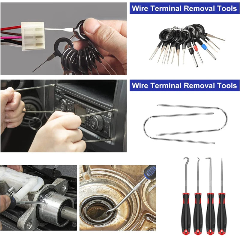 Professional car trim removal and stereo tool kit - Handheld auto panel pry tools set