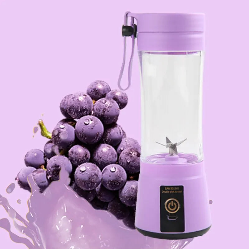 Fruit Juice Blender - Portable USB Rechargeable 6-Blade