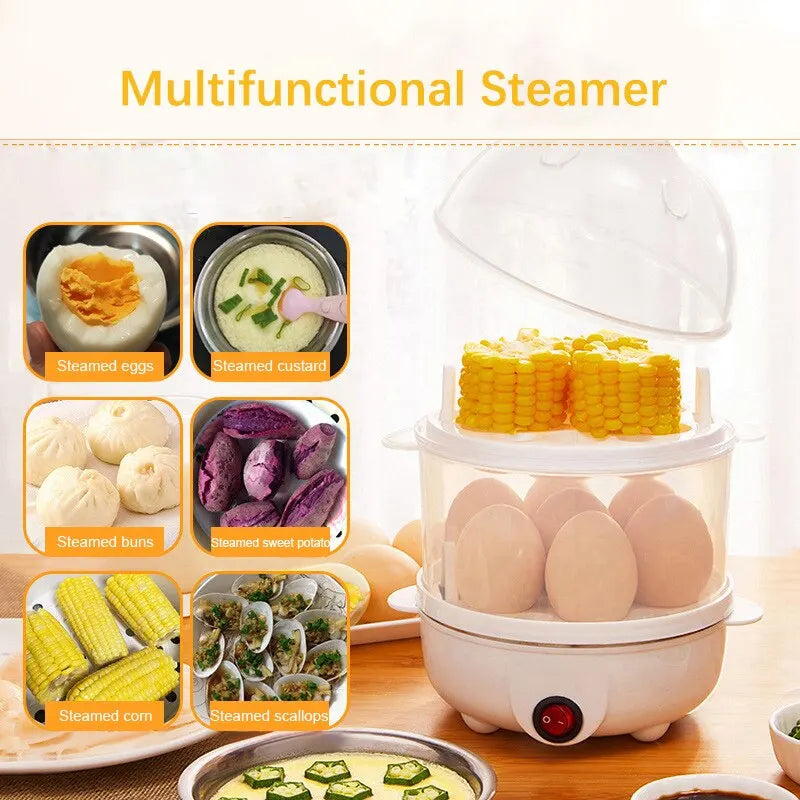 220V Double Layer Egg Boiler & Steamer