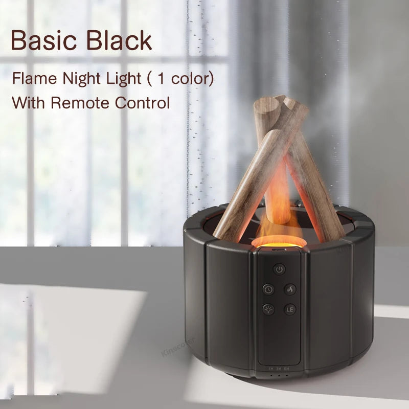 Simulated Flame Aroma Diffuser & Cool Mist Humidifier with LED