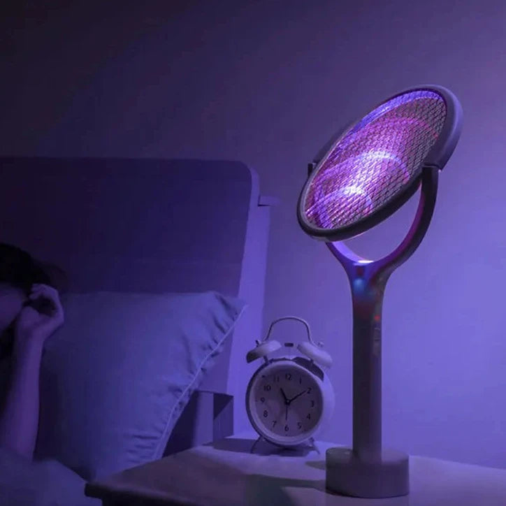 5-in-1 Fast Charging Electric Mosquito Swatter with Adjustable Lamp