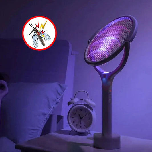 5-in-1 Fast Charging Electric Mosquito Swatter with Adjustable Lamp